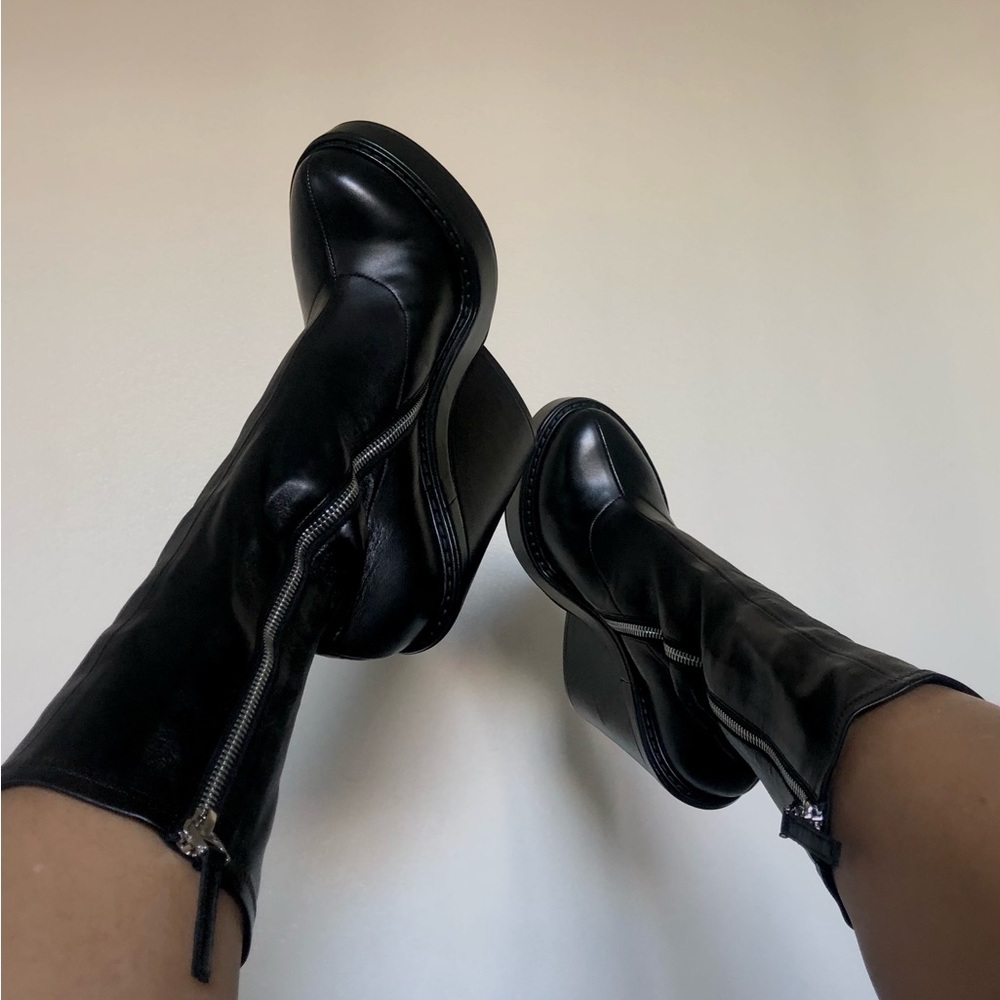 Black leather Givenchy Platform boots